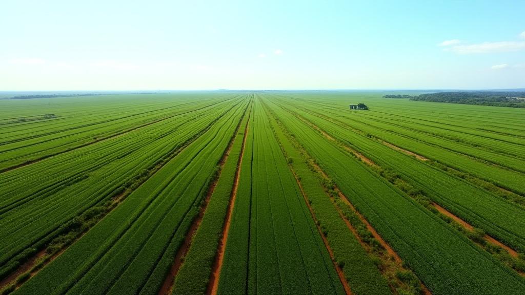 Vasta piantagione di caffè nel Cerrado Mineiro, Brasile